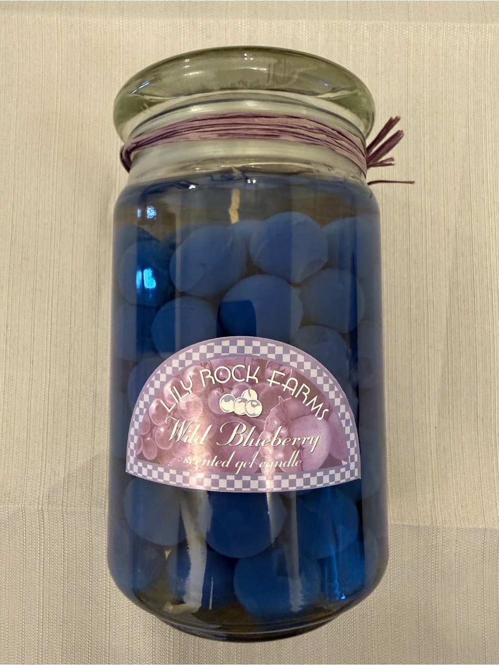 Vintage Wild Blueberry Scented Gel Candle - Blue